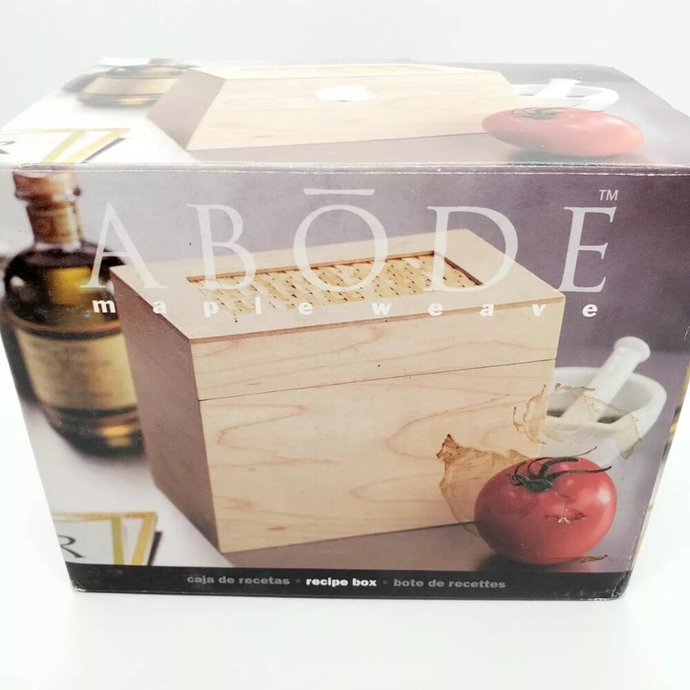 Vintage Abode Maple Weave Recipe Box by Marketplace